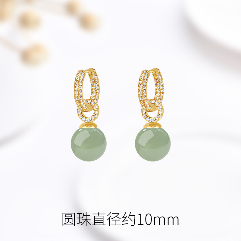 사파이어 귀걸이 - 10mm, 2개 착용 가능