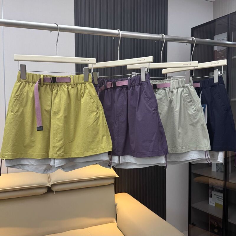 Summer Mountain Style Outdoor Workwear Skirt, Breathable and Quick-Drying Cycling Sports Shorts, A-Line Skirt, Anti-Exposure Skirt