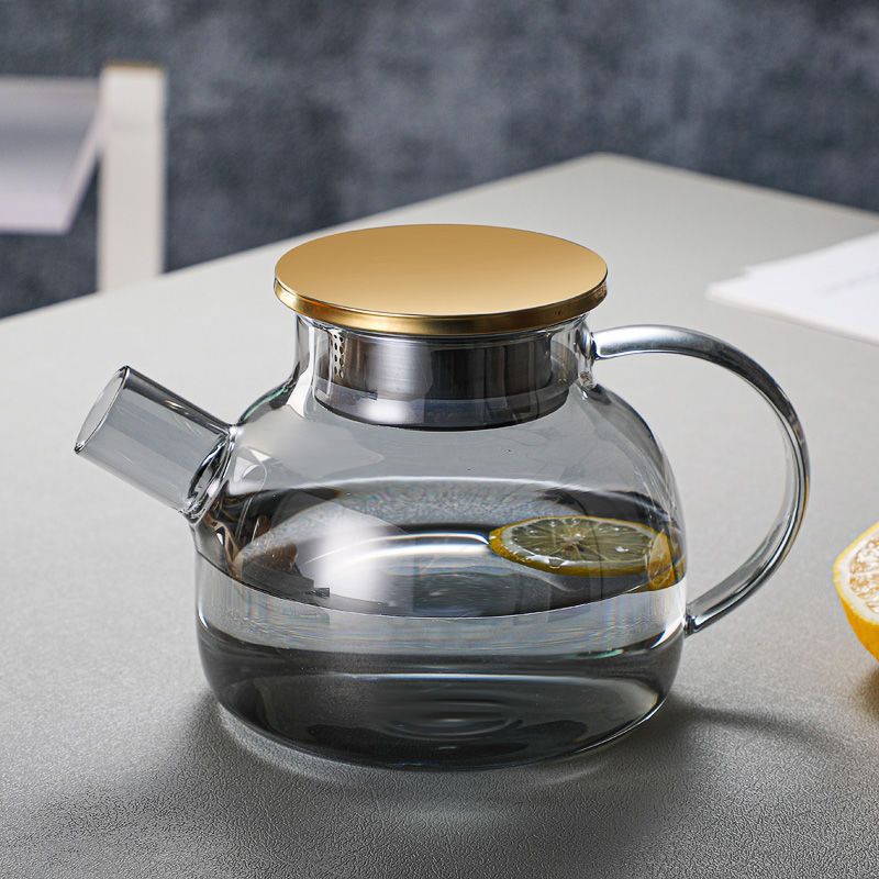 1000ml 컬러풀한 냄비(고급 회색) 금색 뚜껑