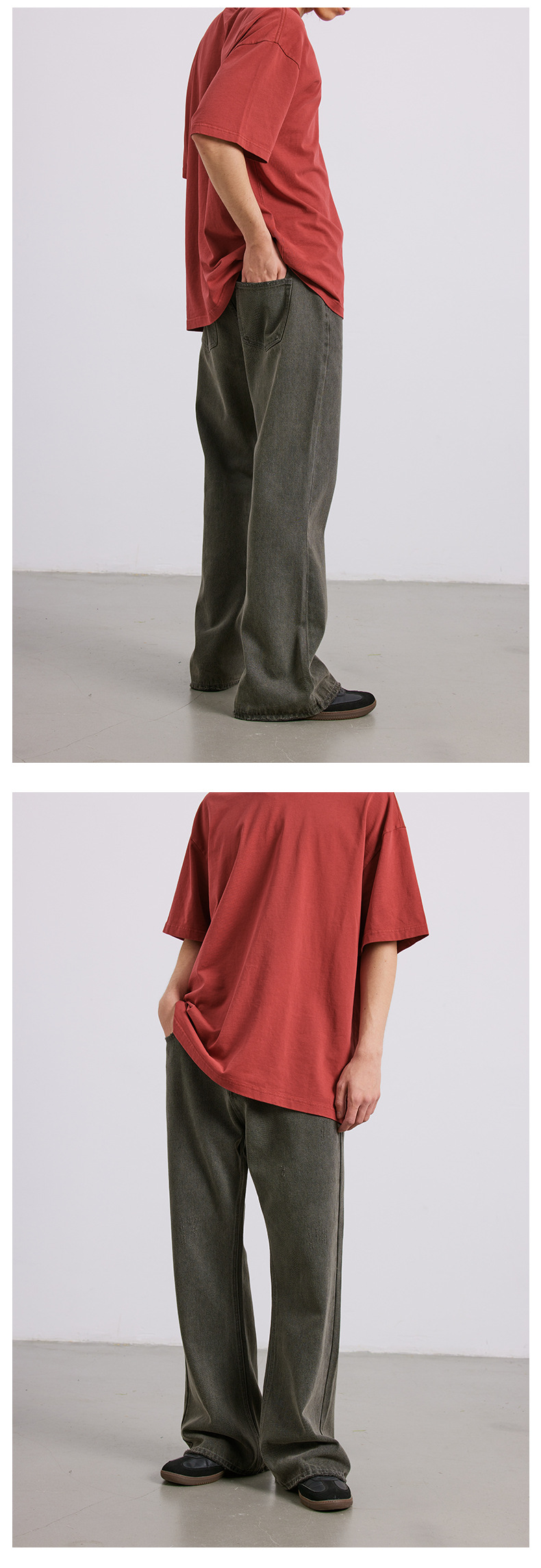 UNF A*NE平替原样开发泥染微喇水洗做旧cleanfit直筒休闲裤牛仔裤详情15