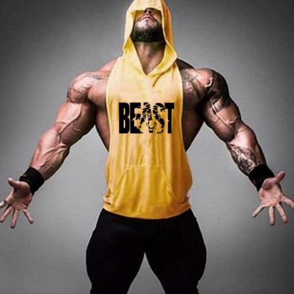 European and American sports hooded vest men's leisure fitness running training clothing manufacturers