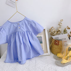 Children's Summer Doll Shirt 2023 New Arrival Cute Children's Fresh Style Short Sleeve T-shirt Trendy Girls' Shirt