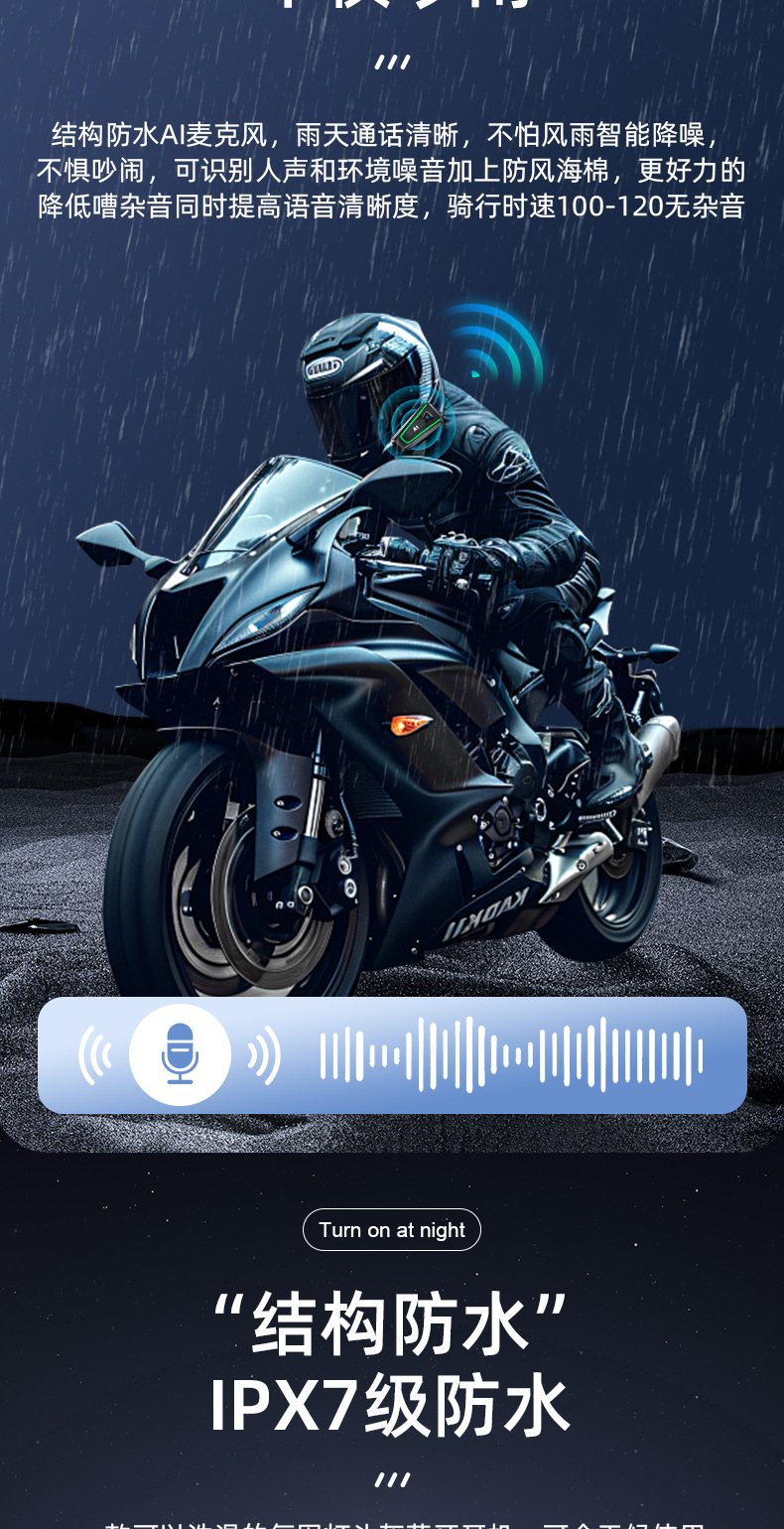 Cross-Border New Model A1 Helmet Bluetooth Headset, Bluetooth Wireless Helmet Headset, Motorcycle Helmet Headset