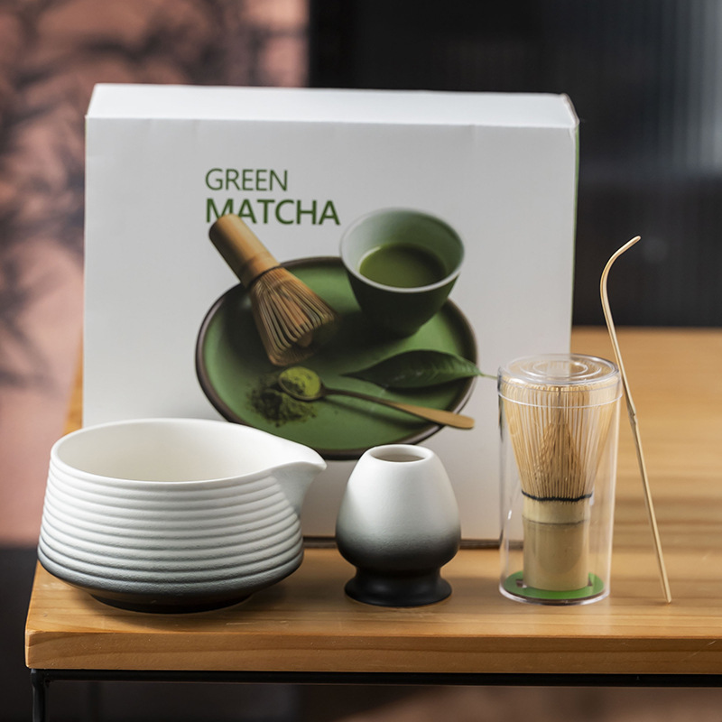 日式百本立抹茶刷打抹茶筅工具宋代点茶具礼盒套装跨境陶瓷抹茶碗|undefined