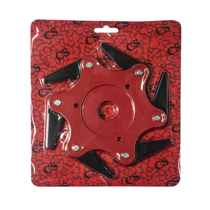 芸贝割草机六叶刀头合金打草头除草打草盘绳割灌机配件刀片