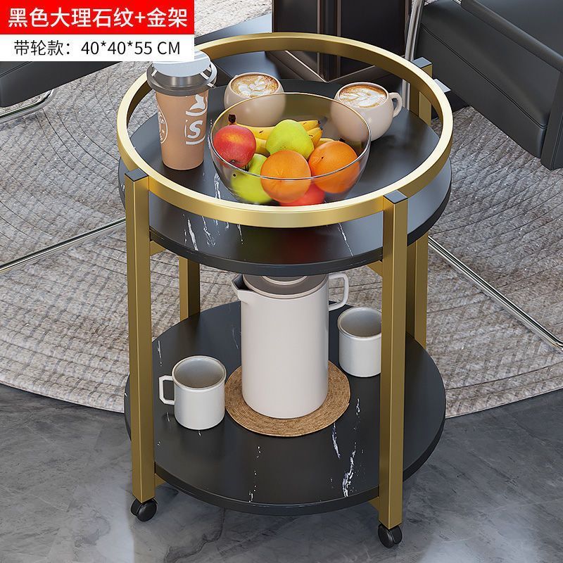 麻将机茶几双层棋牌室用烟缸茶水架麻将桌边几家用阳台小茶几桌子|undefined