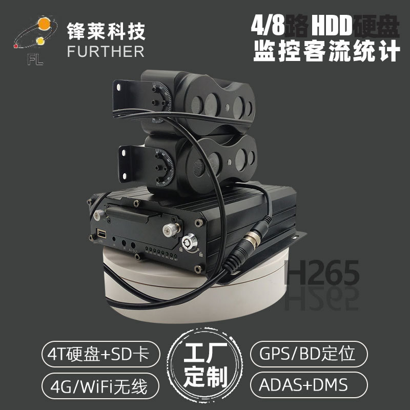 Zhongshan Taizhou binocular inteligente estadísticas de flujo de pasajeros cámara de red grabadora de video monitoreo de conducción segura todo en una máquina