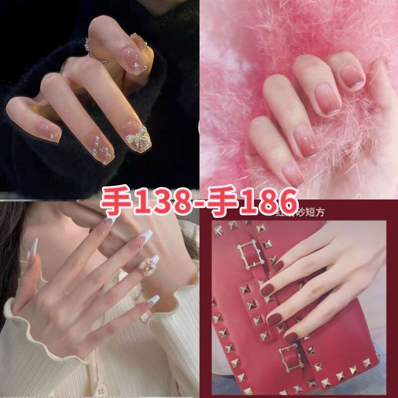Xu Meng Butterfly-New Wear Armor Removable Finished Nail Art False Nail Nail Pieces White Nail Pieces Wear Nail Pieces Xu Meng Butterfly-New Wear Armor Removable Finished Nail Art False Nail Nail Pieces White Nail Pieces Wear Nail Pieces