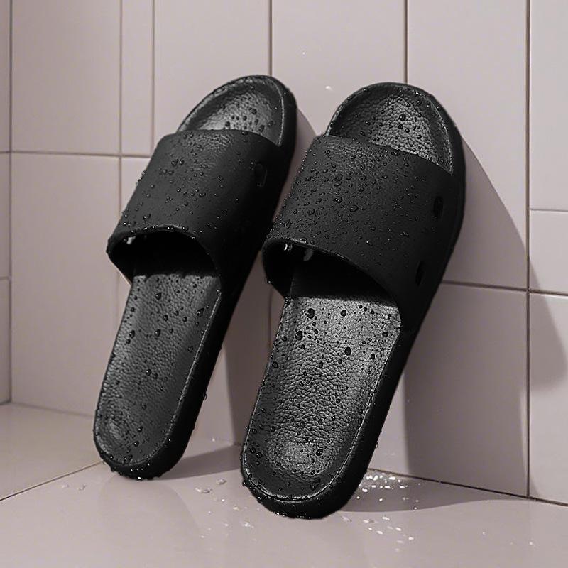 Pisar las pantuflas de mierda mujeres verano interior casa pareja baño plano baño antideslizante sandalias y pantuflas EVA para hombres