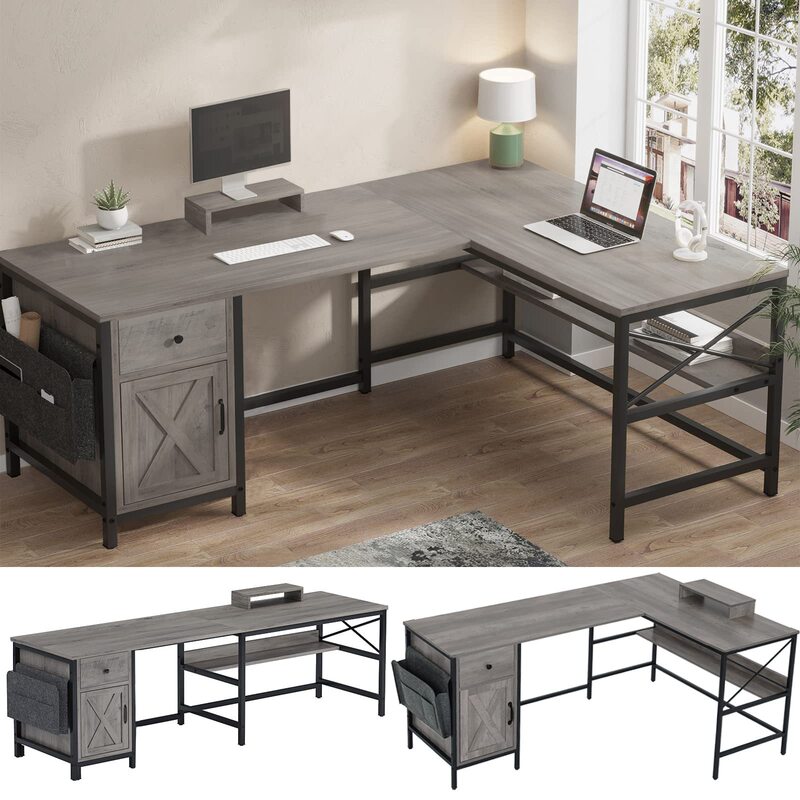 Carrying Cloth Drawer Corner Simple Plate Type L-Type Desktop Computer Desk Corner Office Computer Desk Notebook Household