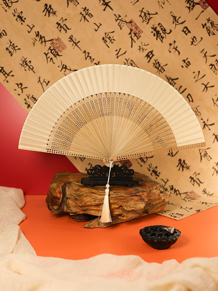 一件代发夏季古风扇子折扇女扇中国风舞蹈扇汉服扇新中式折叠扇详情3