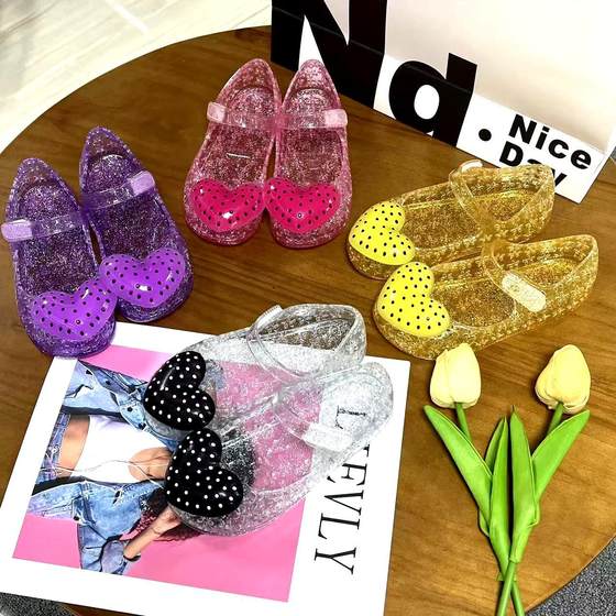 Cross-border Girls' Sandals New Children's Sandals Women's Summer Princess Shoes Love Baotou Soft Sole Baby Children's Sandals