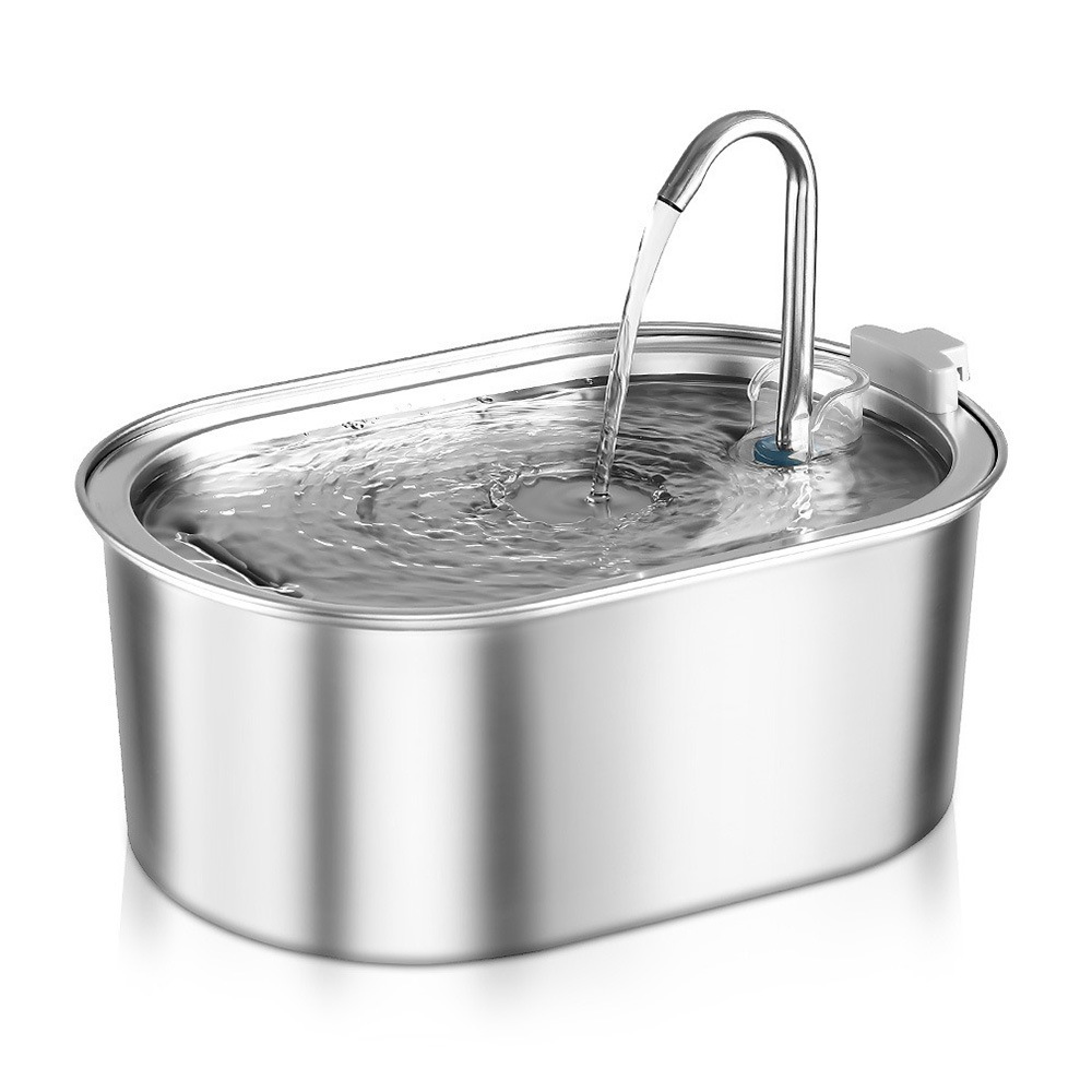 3.2L alimentador de agua de circulación de agua beberera de acero inoxidable beberera de agua para gatos y perros beber tazón de agua para mascotas beberera automática