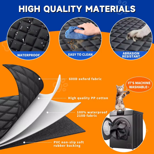 Car Pet Mat, Rear Seat Car Mesh Dog Pad with Protective and Cotton Pet Seat Cushion for Cars, Cross-border Direct Supply