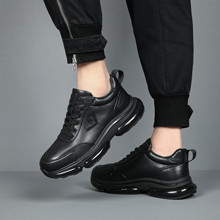 男鞋子爆款2025新款正牌正品系带真皮休闲鞋透气素面运动风皮鞋男