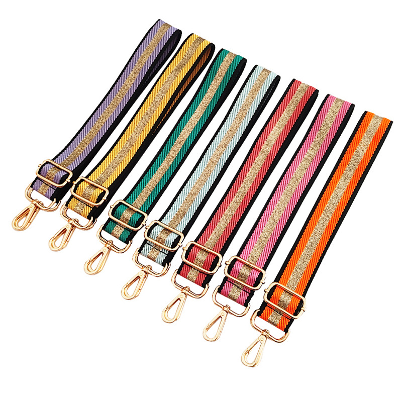 Polyester Color Block Bag Strap display picture 1