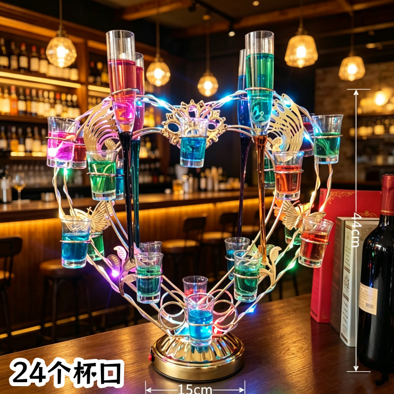 Portavasos giratorio Cocktail Bar vino portavasos estante del vino estante del cóctel luminosa bala portavasos image 3
