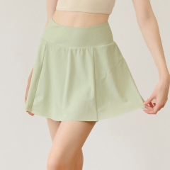 運動短裙褲女夏季假兩件跑步半身裙速干遮臀防走光透氣網球瑜伽裙