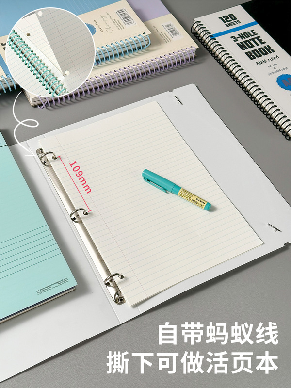 三年二班 美式线圈笔记本A4笔记本本子学生用B5加厚高颜值计划本|undefined