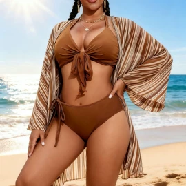 连体泳衣;比基尼;三件套泳装