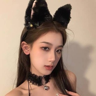 Lace bell necklace female choker neck collar clavicle chain accessories neck strap personalized necklace cat cat soft girl fashion