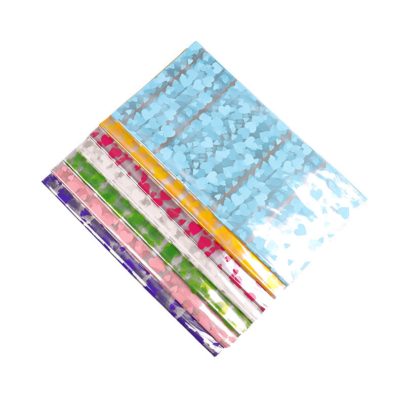 Papel de vidrio transparente OPP flor cesto de frutas papel de embalaje papel de regalo papel de embalaje ramo de Navidad papel de embalaje a prueba de polvo