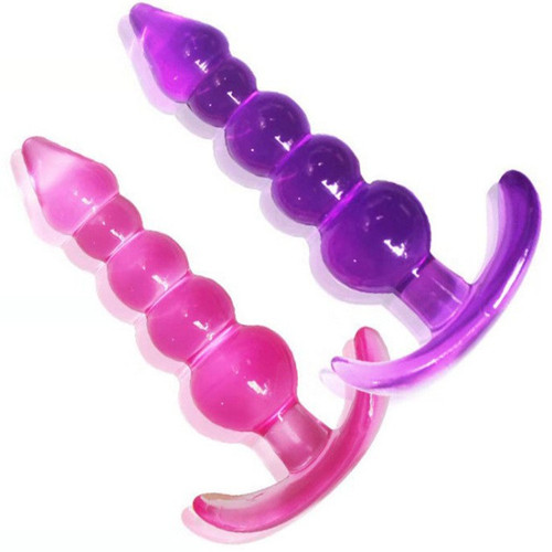 Five-bead anal plug, five-bead anal plug, pull-bead transparent crystal anal plug, anal expander, male and female masturbation device