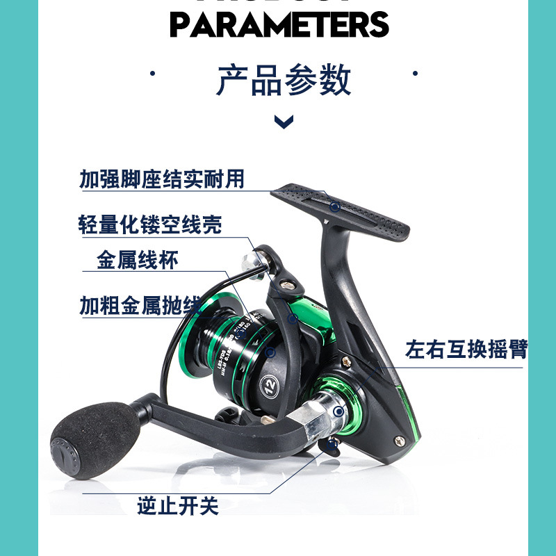 金屬紡車輪 海竿遠投漁輪 拋竿輪海杆魚線輪 漁線輪海釣溪流魚輪