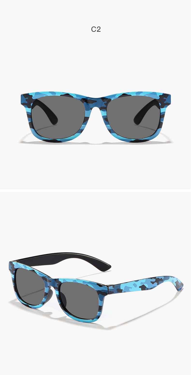 Ac, UV400 Protection Lens Material Square Glasses Style Holiday, Travel Occasion Simple Style Classic Style Color Block Ac UV400 Protection Square Full Frame Kids Sunglasses