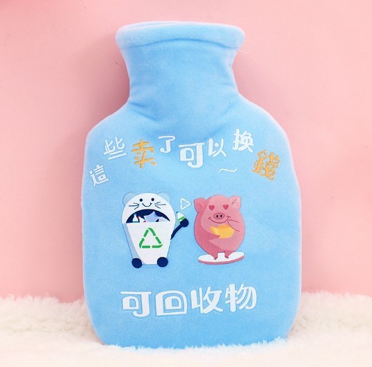 新型アニメ注水湯たんぽ学生かわいいおなかを敷いた湯たんぽ少女心防爆宝宝宝絨暖手宝|undefined