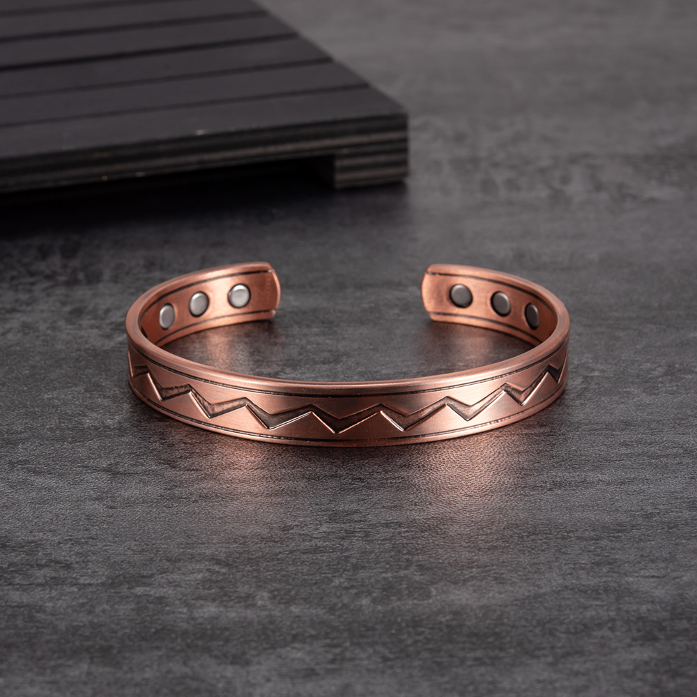 Bangle Classification Casual Streetwear Geometric Magnetic Material Copper Men's Bangle Men Cuff & Bangle