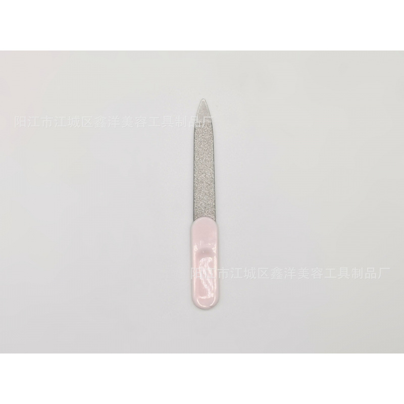 Archivo de uñas de dos cabezas herramientas de manicure de acero inoxidable archivo de uñas de fricción de uñas archivos de manicure al por mayor