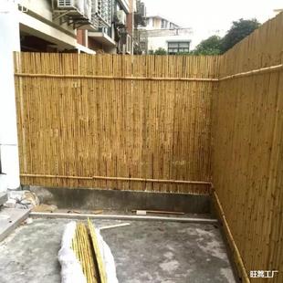 Garden Decoration Bamboo Fence Bamboo Wall Bamboo Row Carbonized White Anti-corrosion Outdoor Decoration Bamboo Fence Balcony Villa Courtyard