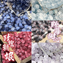 新款拉丝龙纹琉璃珠洒金磨砂月球珠遇水变透琉璃diy手工饰品圆珠