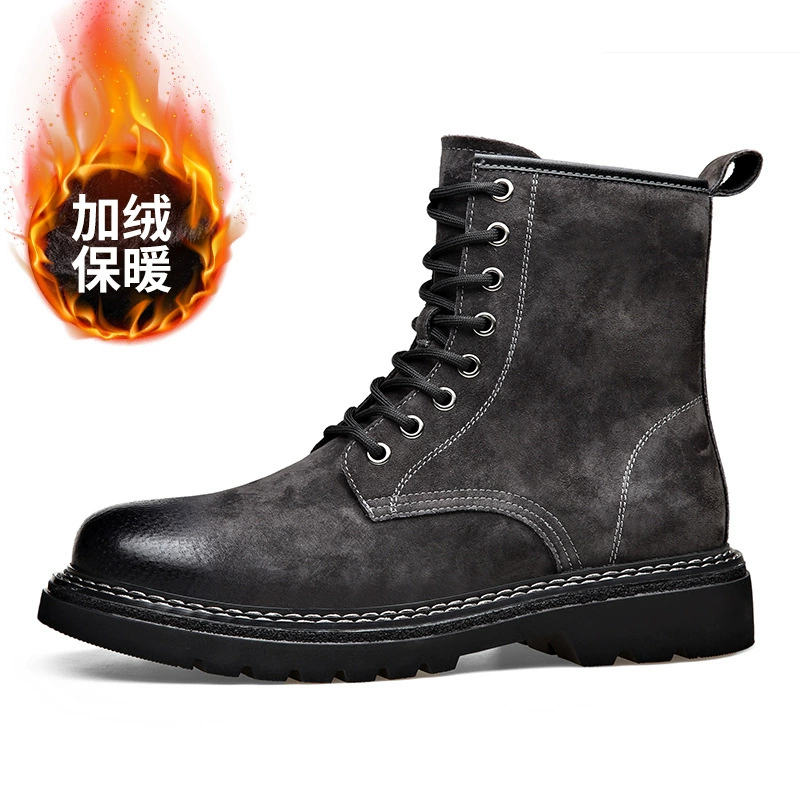 Универсальные мужские высокие ботинки Martens в английском стиле, коллекция 2023 года, хаки/черный 38-44