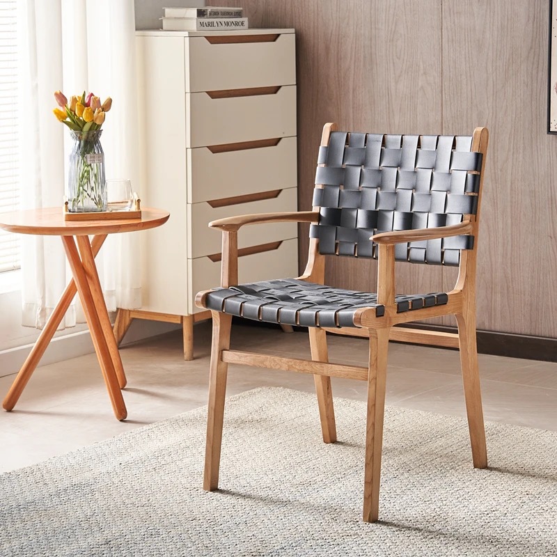 Silla de comedor minimalista italiana silla de cuero silla de comedor casera silla de mesa de escritorio nórdica silla de mahjong hotel