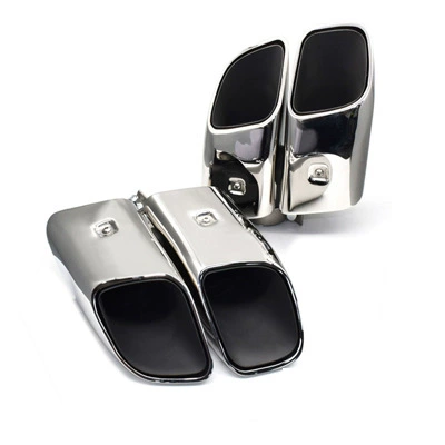 Exhaust pipe, sports three-layer four-out tail throat - 14-17-years-bright-silver-square-mouth