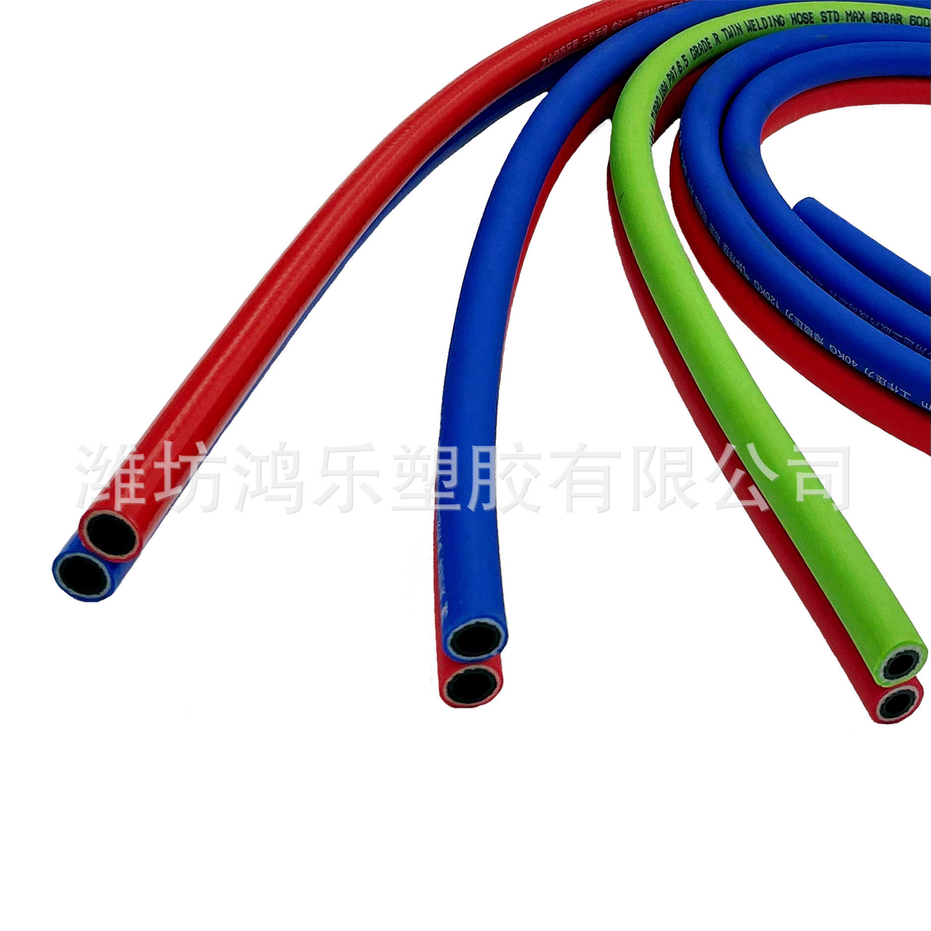 Manguera industrial de goma y plástico personalizada, con tres capas de caucho y doble línea, resistente a oxígeno y acetileno, de colores, para soldadura y circuito de aire de alta presión. image 6