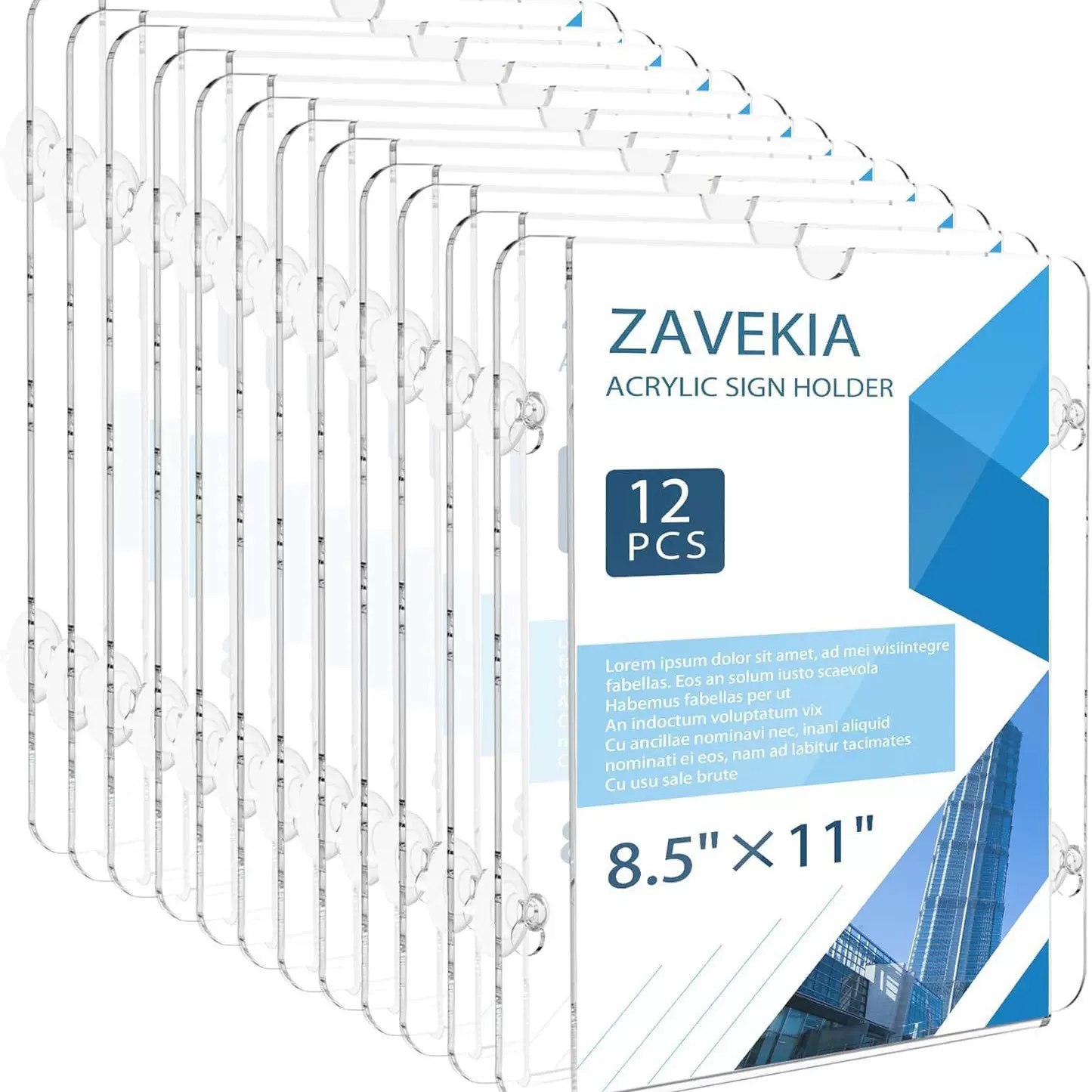 定制透明亚克力广告标牌台卡带吸盘适用窗户标志框架玻璃门壁挂