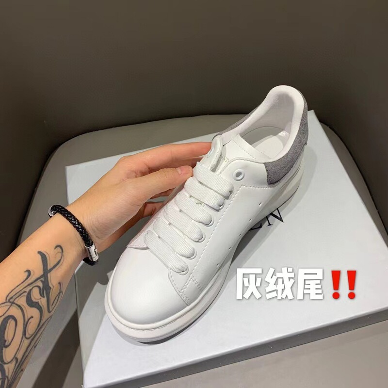 跨境高版本麦昆厚底小白鞋女2025新款真皮内增高情侣休闲板鞋女鞋|undefined