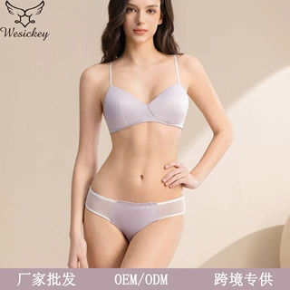 欧美新款性感无钢圈内衣法式薄款缎面透气无痕内衣大胸显小文胸罩