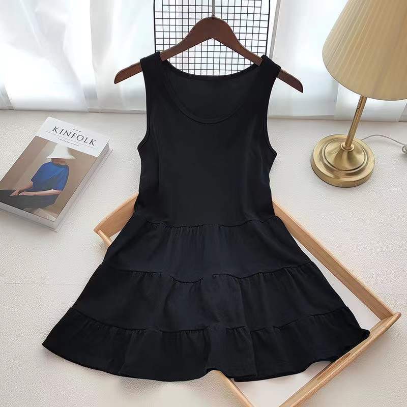 레이스 스커트-블랙