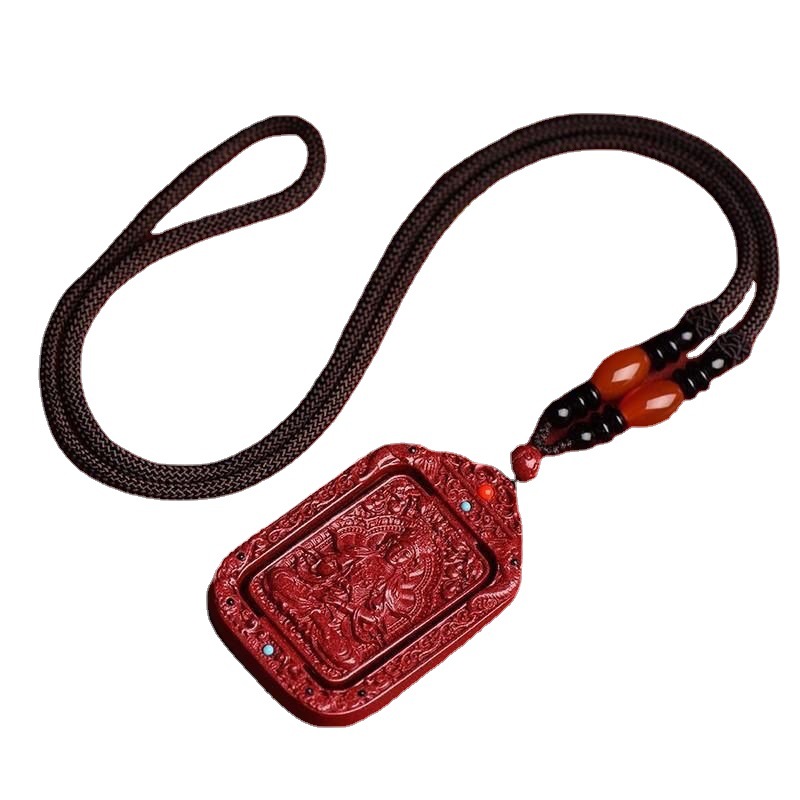 BAO REAL HIGH CONTENT CINNABAR 펜던트 RAW ORE PURPLE GOLD SAND BENMINGFO 목걸이 남성과 여성 BIMMINGFO ZODIAC GUARDIAN