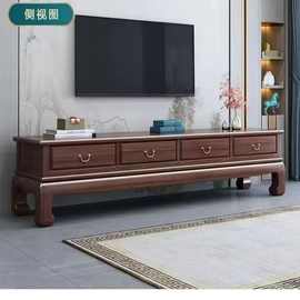 新中式新古典乌金色电视柜实木客厅现代简约客厅电视储物影视柜
