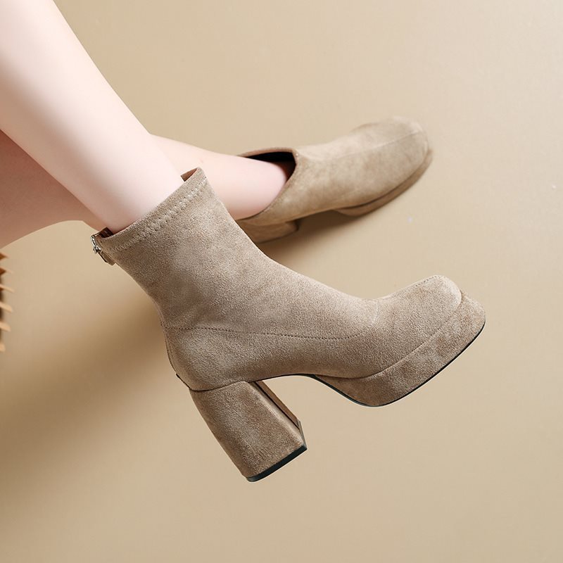 Waterproof Fleece-lined Over The Knee Boots With Platform For Women_voghion.com