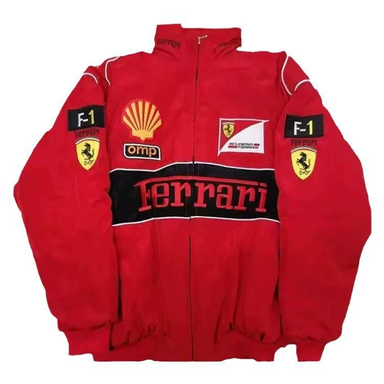 (跨境贸易), ferrari, гоночная машина, куртка, трикотаж, с вышивкой, американский стиль, версия для путешествий, индивидуальная пошивка