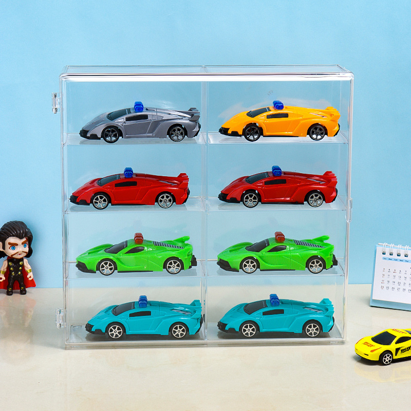 in stock Duomeka Car Model Storage Box Acrylic Display Stand Children's Toy sports car Hot Wheels Transparent