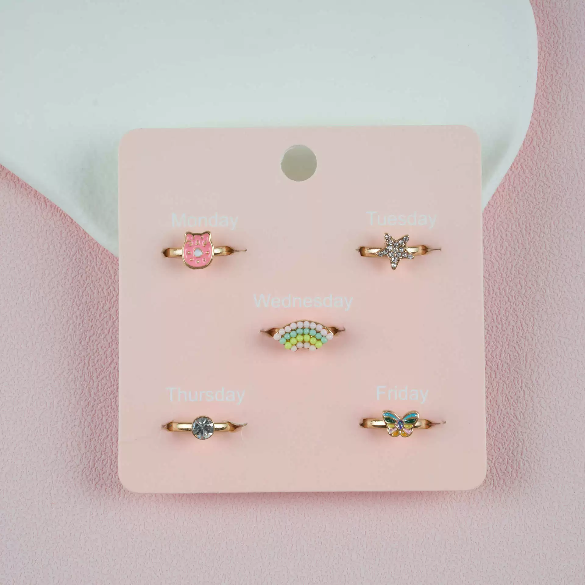 Children's one size ring, set, accessory, European style, Korean style