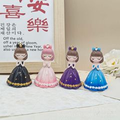 新しい樹脂かわいいプリンセスケーキベーキングデコレーションクリエイティブキーホルダーペンダント装飾品立体小さなアクセサリー卸売