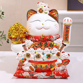 工厂批发大号摇手招财猫摆件发财猫店铺装饰收银前台家居开业送礼